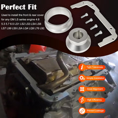 Bonbo rear-cover alignment tool aligning the rear seal area on LS engines.