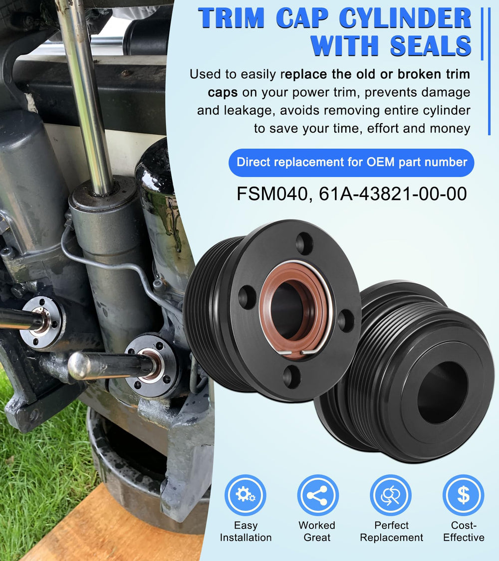 Bonbo trim cap compatibility graphic shows Yamaha Large V6 200-300 HP fit