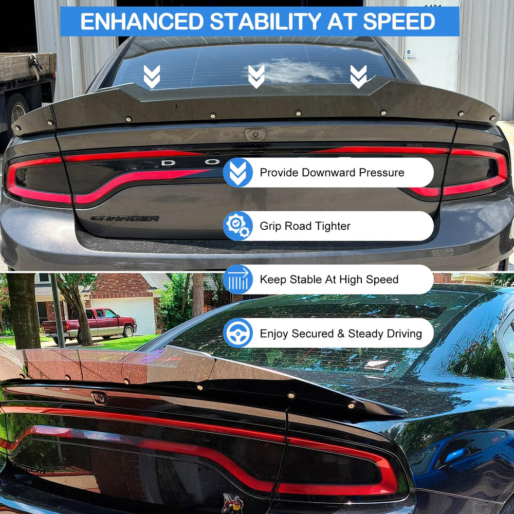 Bonbo VenomV2 on a Dodge Charger SRT with factory spoiler for fit demonstration