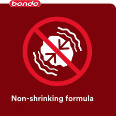 Bondo Glazing & Spot Putty drying and sanding to a smooth finish.
