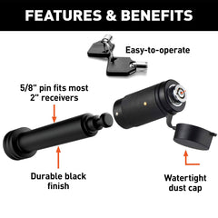Bonrcea hitch cover protects the receiver tube from dirt and moisture
