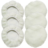 Bonsicoky lamb fleece buffing pad for 9-10 inch polishers, gentle on paint, swirl-free finish.