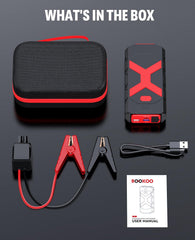 Bookoo A9 jump starter LED lantern mode aids nighttime visibility