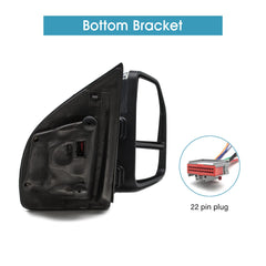 BOOLEE towing mirror black housing for a sleek look