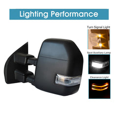 BOOLEE towing mirror heated glass for quick defogging in cold weather
