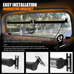 BooYu 12-24V plug and long 16.5 ft cable enable flexible installation