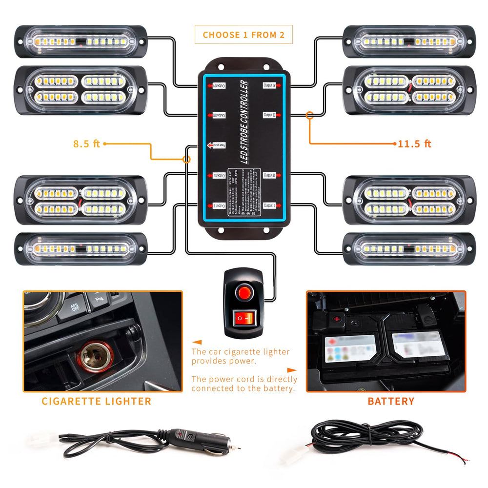 BooYu strobe light control box demonstrates easy mode selection and wiring setup
