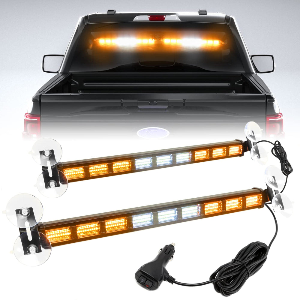 BooYu switchable four-colors emergency strobe light bar amber and white for versatile signaling