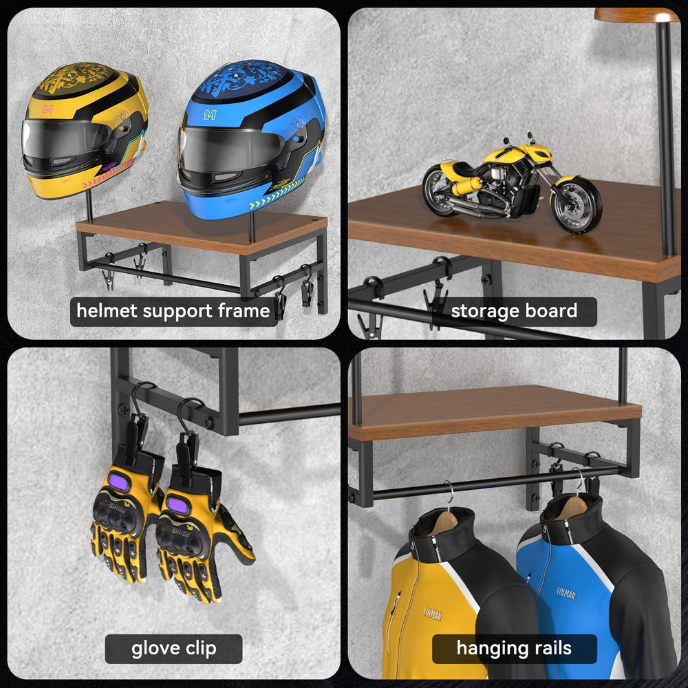 BORISI installation kit included for quick and easy setup of the helmet wall mount.