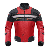BORLENI motorcycle jacket front view showing windproof protection for all-season riding.