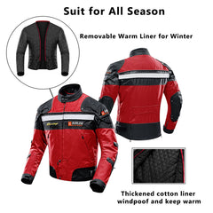 BORLENI motorcycle jacket shoulder protector detail for added impact protection.