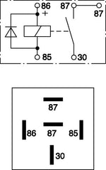 Bosch 0332019155 top view emphasizes 5-pin layout for reliable connections