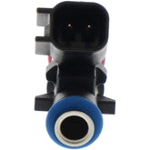 Bosch 62410 fuel injector close-up showing precision nozzle and spray pattern