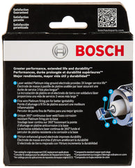 Bosch 8110 spark plug showing nickel-plated threads for corrosion resistance