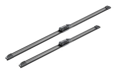 Bosch AeroTwin dual rubber with graphite coating for smooth wipe.