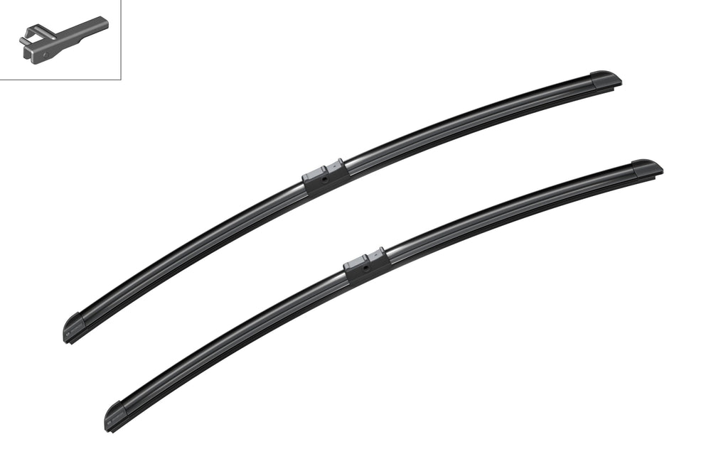 Bosch AeroTwin two blades for driver and passenger sides on the car