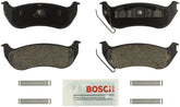 Bosch BE964H blue rear brake pad with friction material for quiet stopping