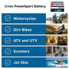 Bosch BLP20L compatibility with motorcycles, ATVs, jet skis and more.
