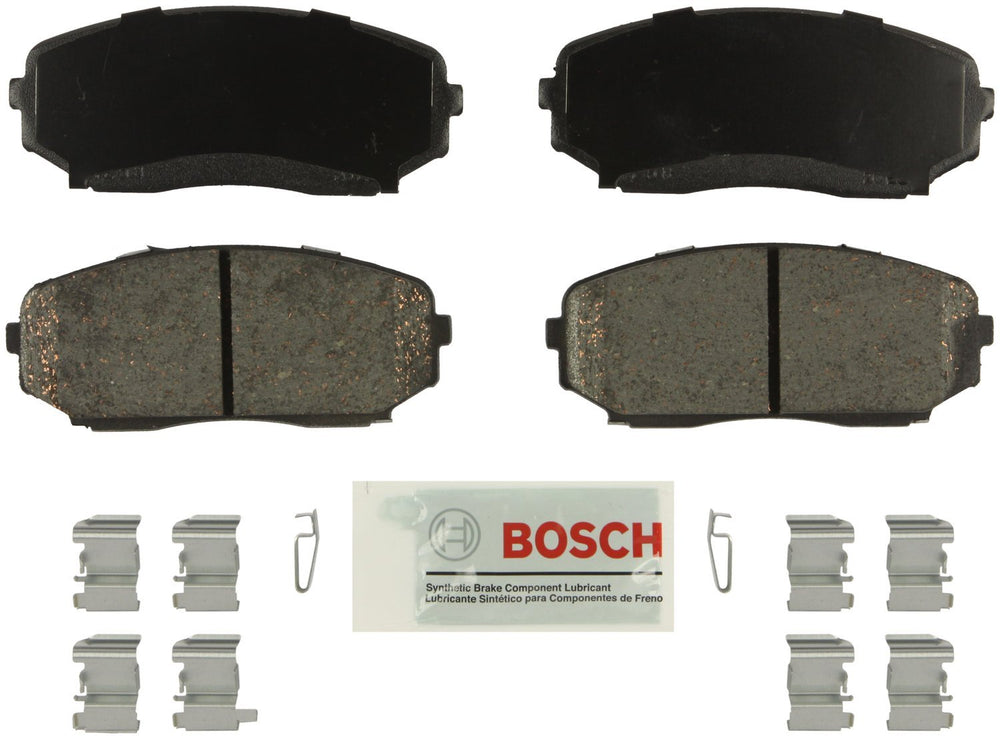 Bosch Blue ceramic disc brake pads front for quiet stops and reliable performance.
