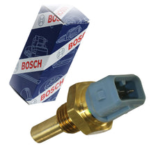 Bosch coolant temperature sensor close-up for precise engine monitoring