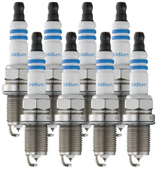 Bosch HR8LII33U iridium spark plug in 8-pack delivering reliable ignition power
