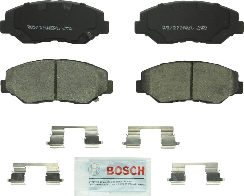 Bosch QuietCast ceramic disc brake pad front for select Acura/Honda models, quiet operation and low dust