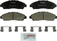 Bosch QuietCast front brake pad set shown for OE-style fit and quiet stopping.