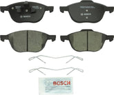 Bosch QuietCast front brake pad set with ceramic friction for quiet, reliable stopping.