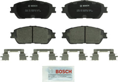 Bosch QuietCast front brake pad set for select Lexus/Toyota models offers quieter stops and durable performance.
