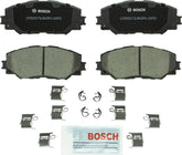 Bosch QuietCast front brake pad set for quiet, reliable braking and low dust.