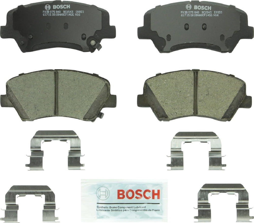 Bosch QuietCast shim close-up highlights durable rubber core and low-noise design.