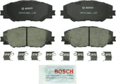 Bosch QuietCast front disc brake pads deliver quiet operation with low dust.