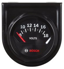 Bosch SP0F000051 2-inch gauge with black dial for clear voltage readings.