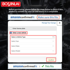 BOSJINLAI vehicle compatibility check guide image for buyers