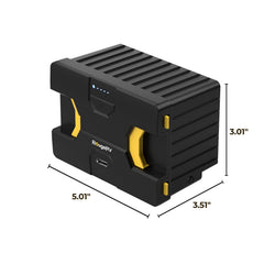 Package shows BougeRV power station and user manual for quick setup