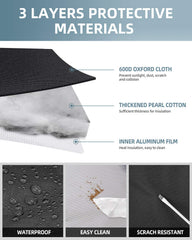 BougeRV inner aluminum film provides heat insulation and easy cleaning.