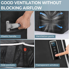 BougeRV transparent surface area allows temp regulation observation.