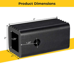 BougeRV compact sleeve fits 2in to 1.25in in trailer hitch