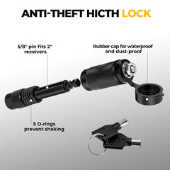 Gasket reduces rattle for a quieter ride with BougeRV hitch cover.