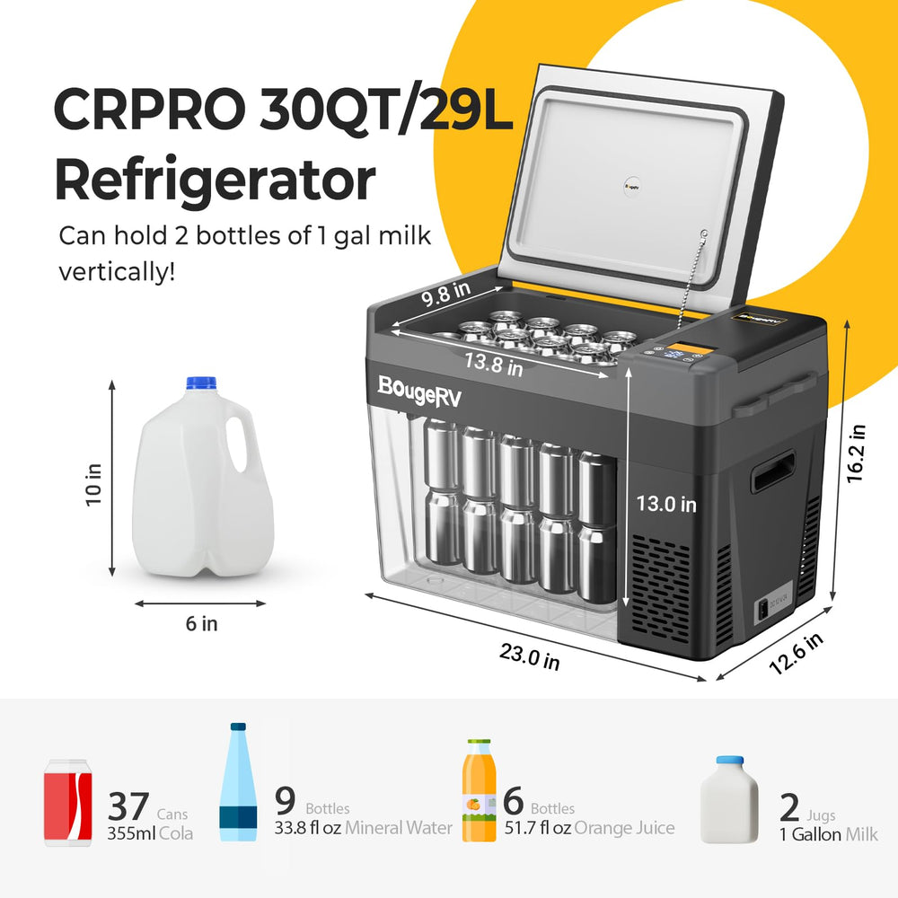 BougeRV CRPRO energy modes Max and Eco reduce power usage.