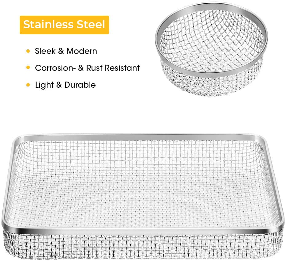 BougeRV round vent screen close-up shows heavy-duty stainless steel mesh built to last.