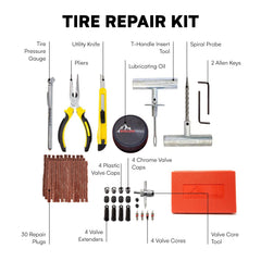 Boulder Tools plug kit tools inside for quick, portable tire repairs
