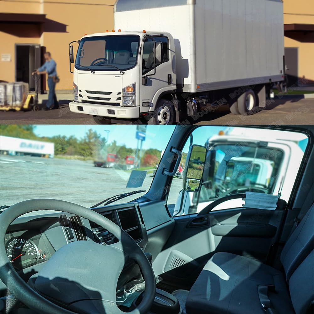 Boursin door mirror with black plastic housing designed for durability