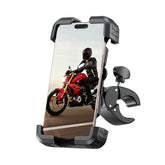 Bovemanx motorcycle phone mount demonstrates dual anti-shake design for stable footage