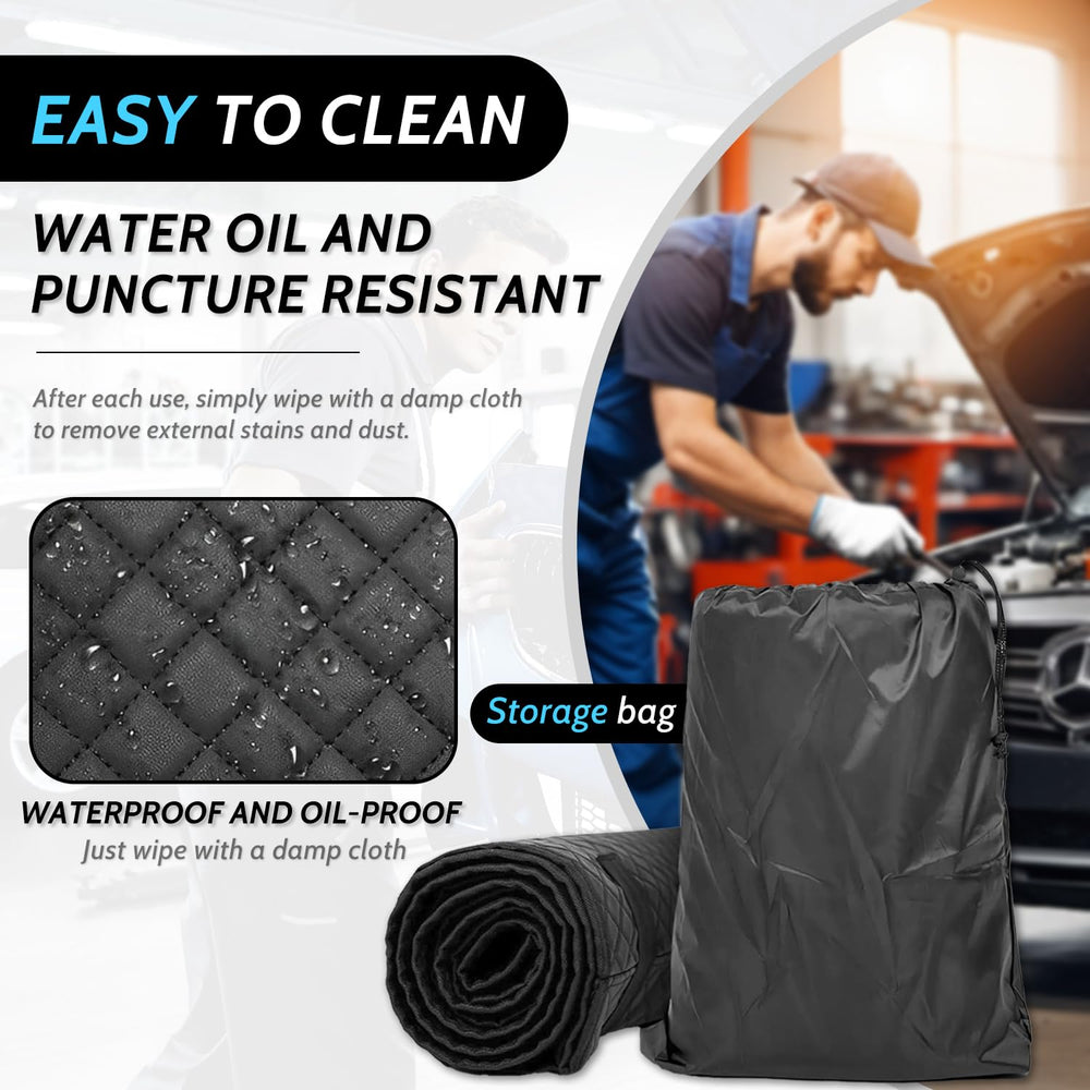 Bovivanen easy-clean creeper mat resists grease and wipes clean after work