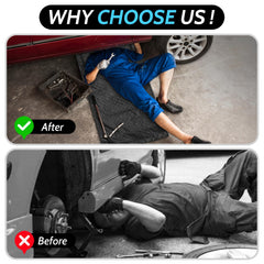 Bovivanen foldable creeper mat folds compactly for storage after roadside or garage use