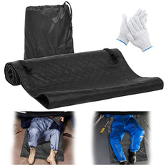 Bovivanen upgraded rolling creeper mat with zipper for versatile under-vehicle access