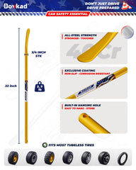 Bovkad yellow non slip grip close up demonstrates secure handling