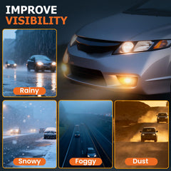 Boxlight front bumper fog light mounting for direct replacement