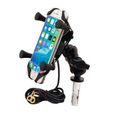 BOYIMU motorcycle mount with strong grip keeps device secure.